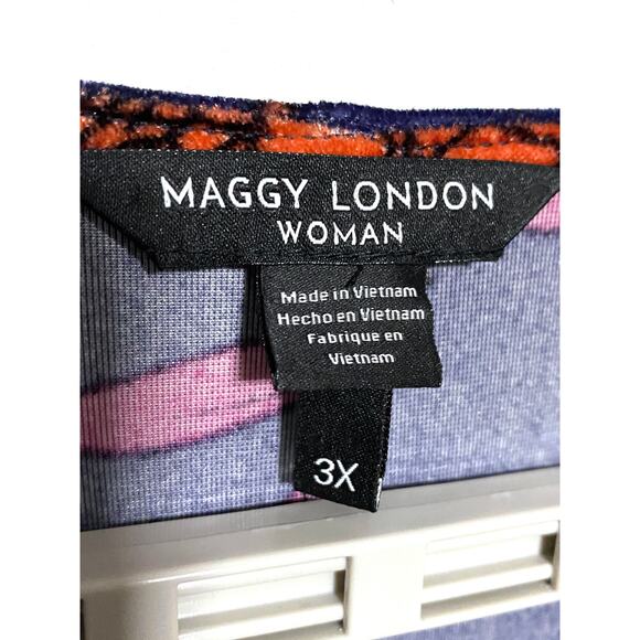 Maggy London Velvet Mini Fit & Flare Dress 3X Floral Bloomcore Prairie Boho NWT - Picture 6 of 8